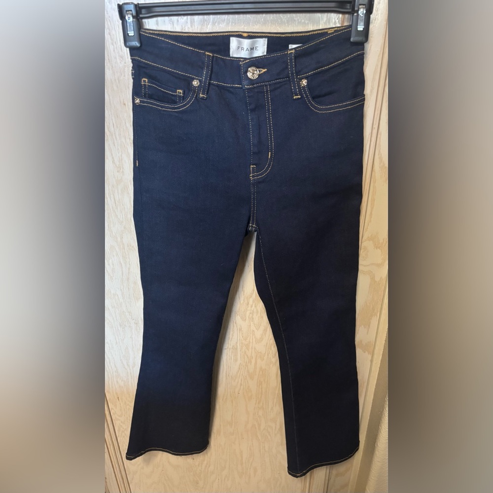Frame Denim Le Crop Mini Boot Jeans - Classic Blue